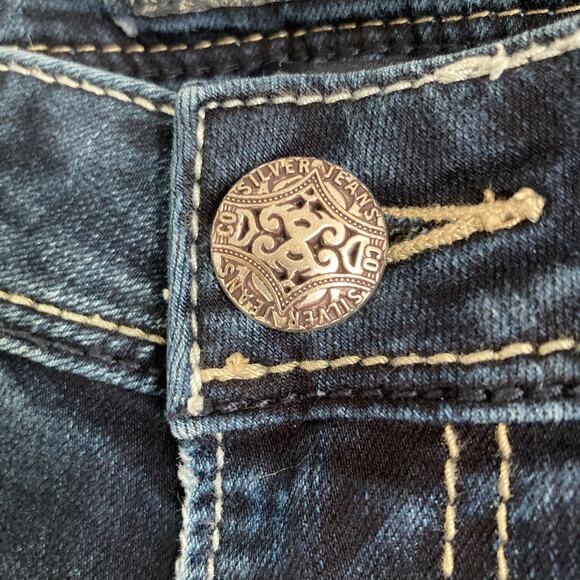 Silver Jeans Co Suki High Super Skinny Mid Wash Tailored Stretchy Jeans Size 26 - Picture 8 of 15